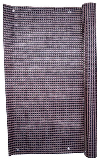 Paravan pentru balcon, terasa, gard, UV, 800 g/m2, maro, negru, 3x0.9 m