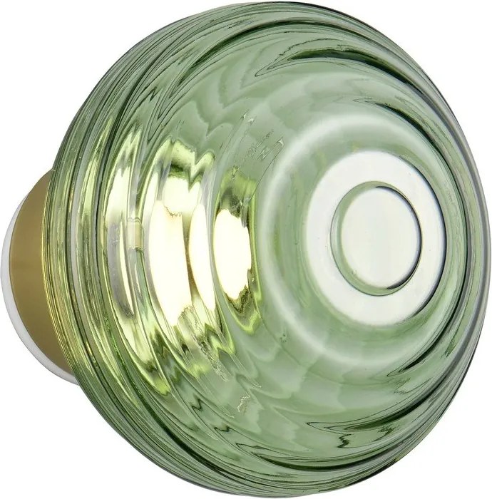 Aplică de perete verde LED din sticlă cu USB ø 15,5 cm Earl – Reality