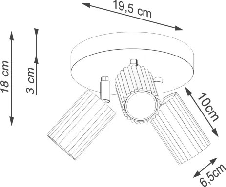 Brilagi - Spot LED CRESTO 3xGU10/10W/230V, roșu
