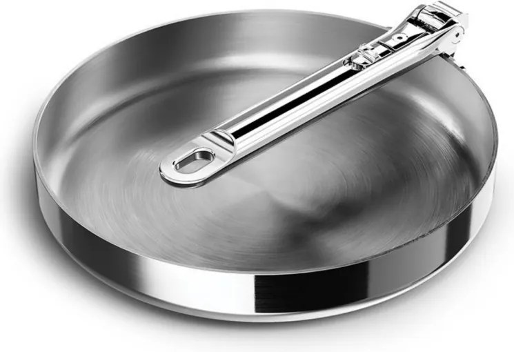 Tigaiecu maner rabatabil Joseph Joseph Space 1000025, 24 cm, Otel inoxidabil, Cuptor pana la 232°C, Toate plitele inclusiv inductie, Inox