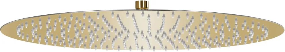 vidaXL Cap de duș tip ploaie rotund, auriu, 50 cm, oțel inoxidabil