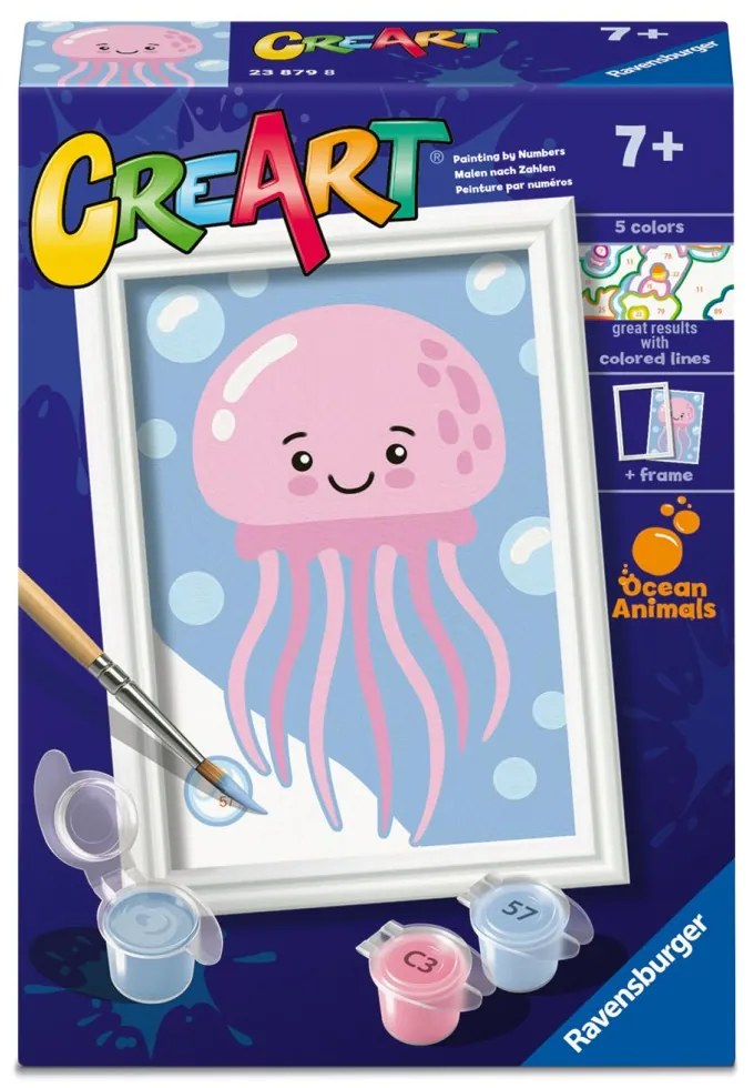 CREART PICTURA PE NUMERE PENTRU COPII MEDUZA PRIETENOASA - RAVENSBURGER (RVSPBN23879)