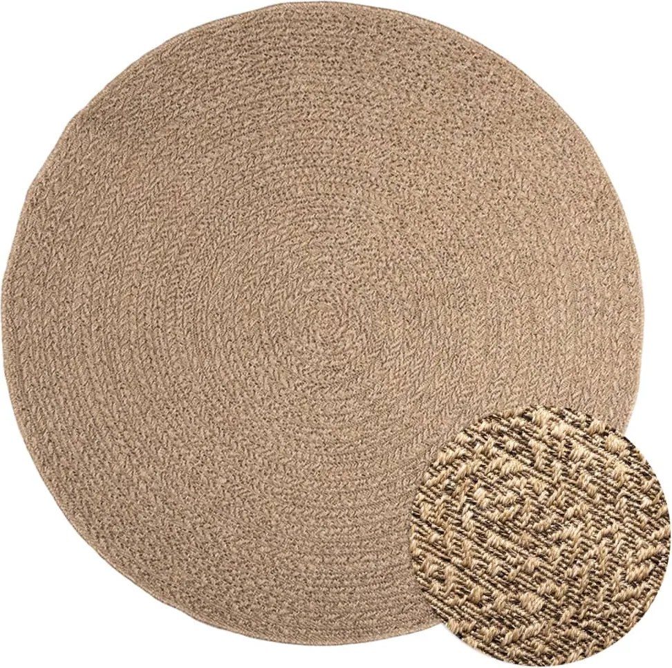 vidaXL Covor ZIZUR, aspect iută, 160 cm, pentru interior și exterior