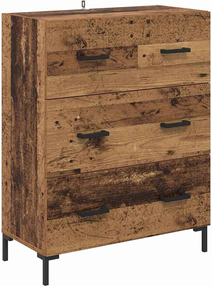 vidaXL Bufet Lemn Vechi 69,5 x 34 x 90 cm Lemn Ingineresc și Fier