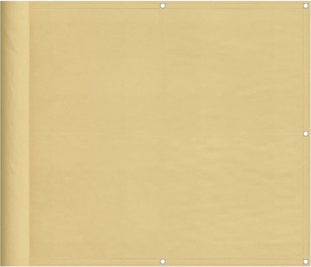 vidaXL Paravan de balcon, nisipiu, 90x700 cm, 100% poliester oxford