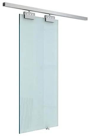 Homcom Usa Glisanta de Interior din Sticla Opaca cu Sistem de Intrarea, Transparent 77.5x205cm