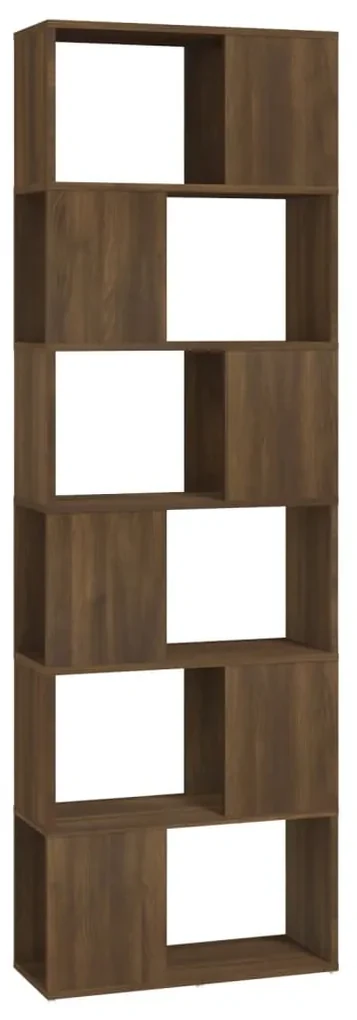 816034 vidaXL Bibliotecă/Separator de cameră, stejar maro, 60x24x186 cm