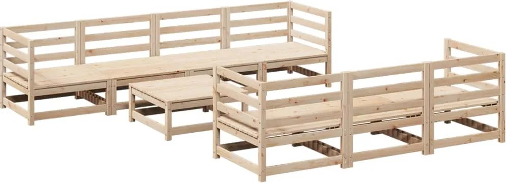 vidaXL Set canapea de grădină, 8 piese, lemn masiv de pin