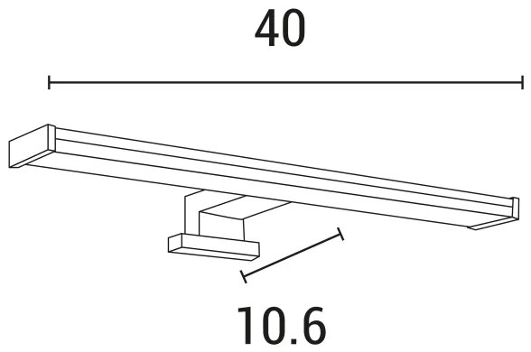 Aplică LED pentru oglindă de baie LED/8W/230V 3000K 40 cm IP44 crom