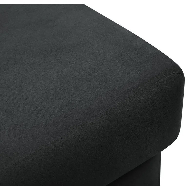 Taburet gri închis cu tapițerie din catifea Kyoto – Cosmopolitan Design