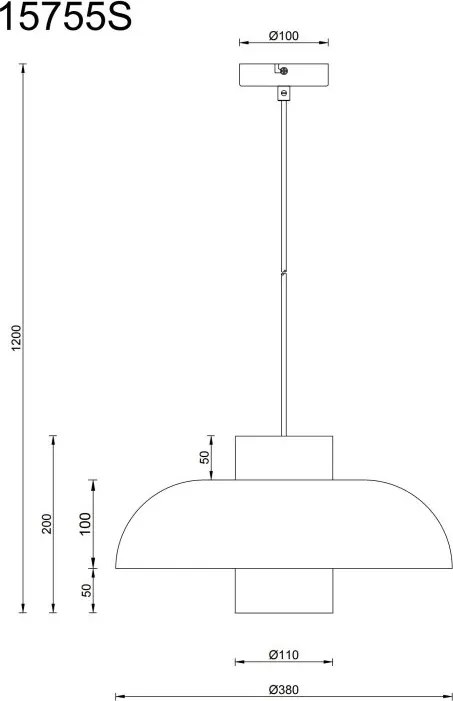 Lustra/ Pendul design modern LOWE negru