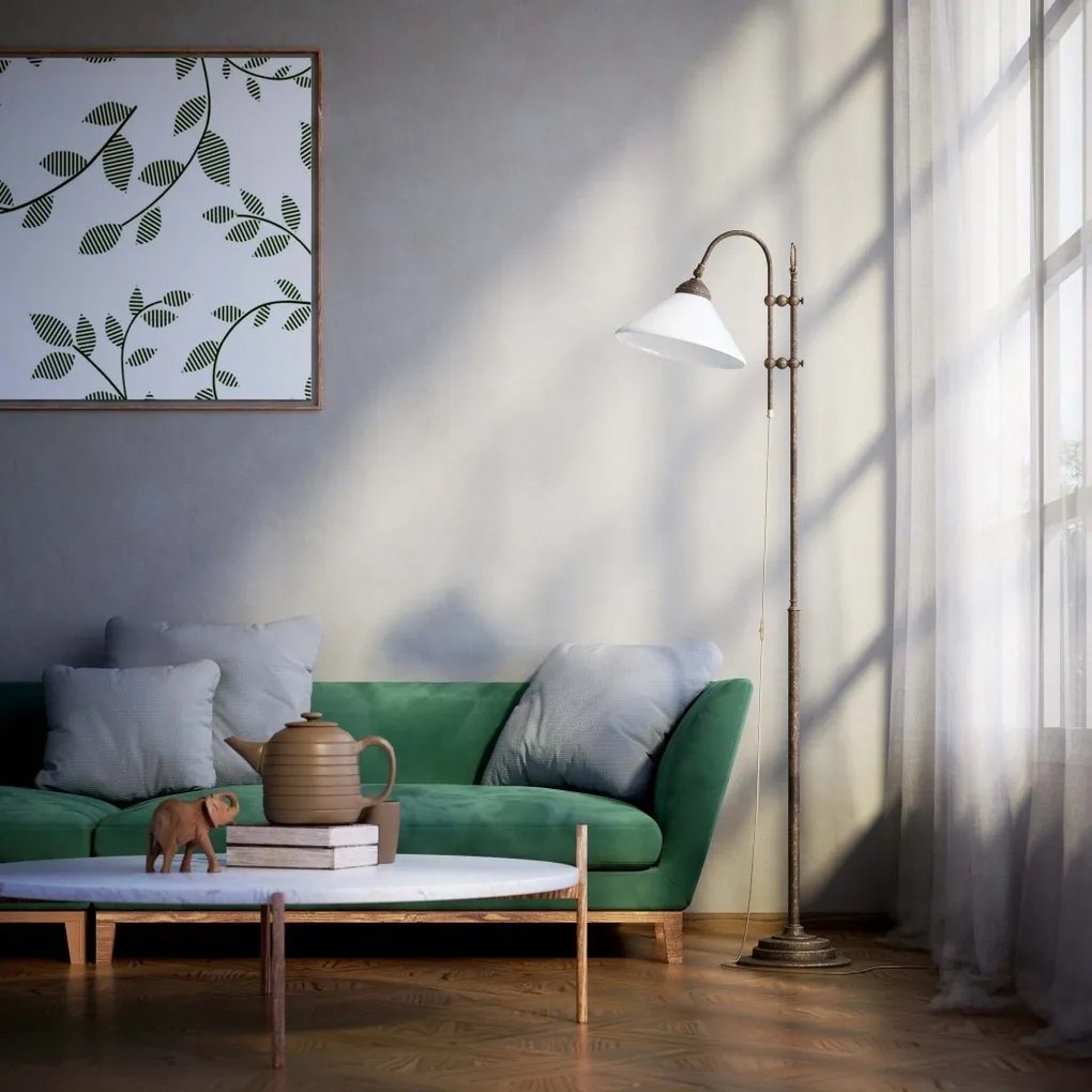 Lampa de podea stil clasic italian din alama Fiordo