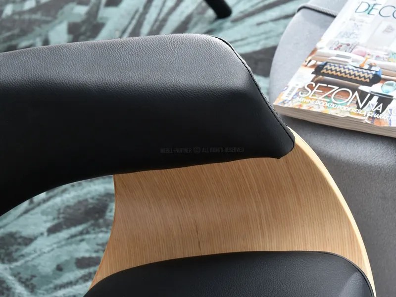 Scaun Enzo K (stejar negru + stejar). Promo -9%. 1111036