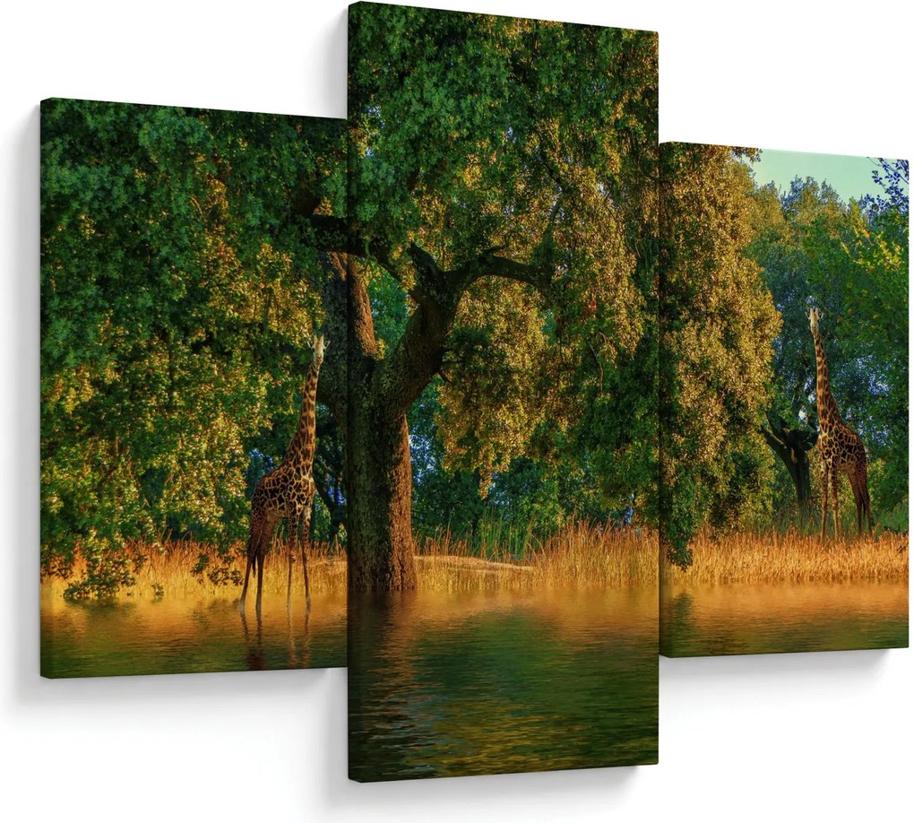 Tablou cu girafe în natură (90x60 cm)