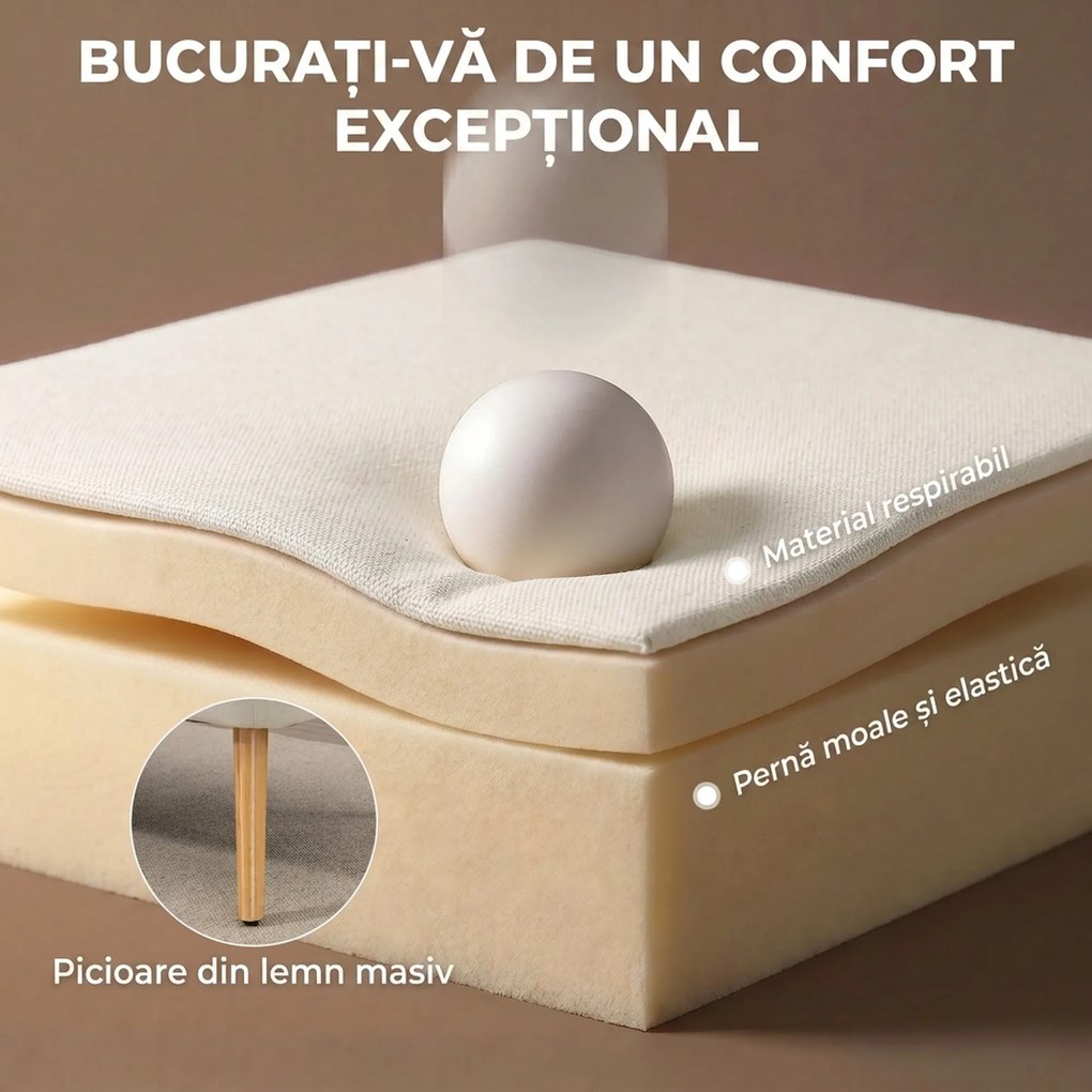 HOMCOM Canapea cu 2 Locuri din Material Textil fără Brațe, Canapea  cu Picioare din Lemn, 117x56,5x77 cm, Verde | Aosom Romania