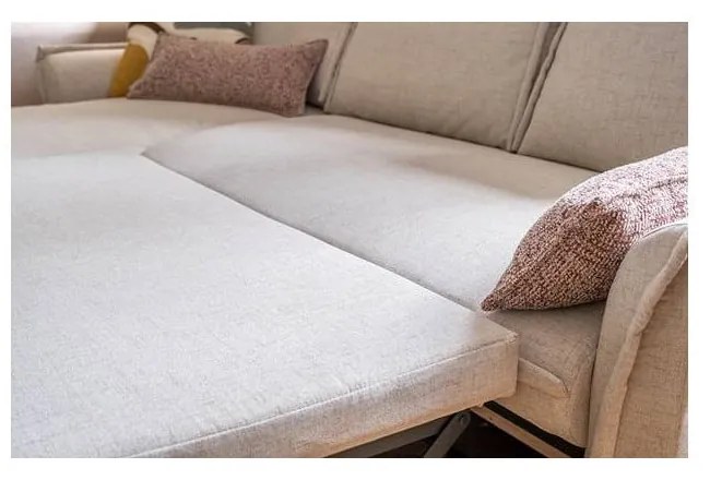 Colțar extensibil cu șezlong pe partea stângă Miuform Charming Charlie, bej deschis