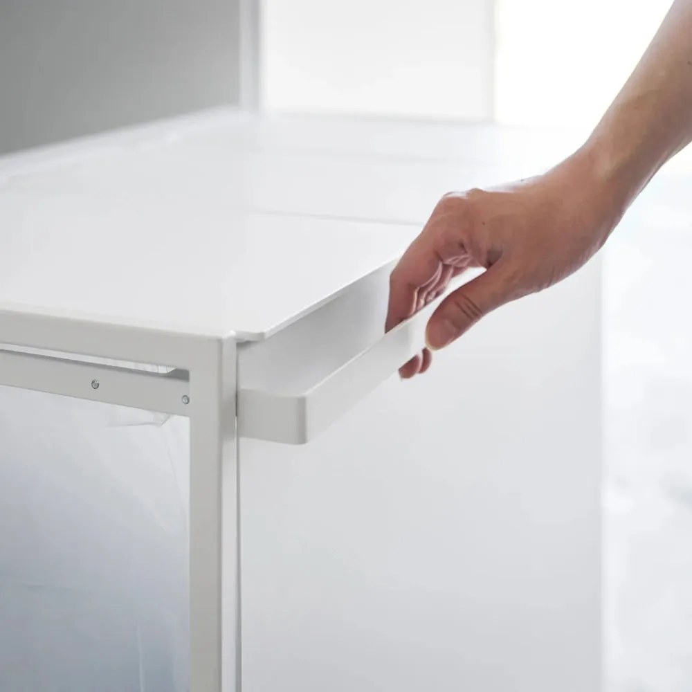 Coș de gunoi alb de reciclat din metal Tower – YAMAZAKI