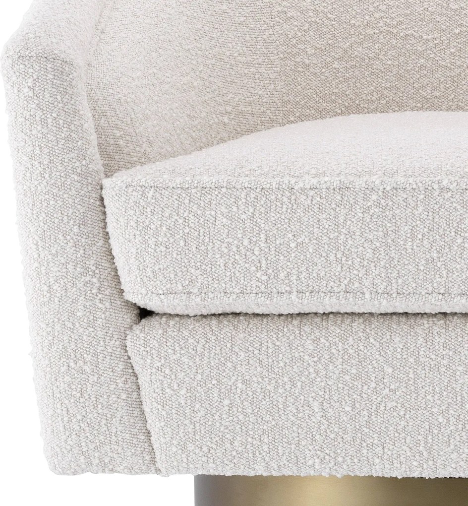 Fotoliu rotativ design lux Catene auriu finisaj mat/ crem 113943 HZ