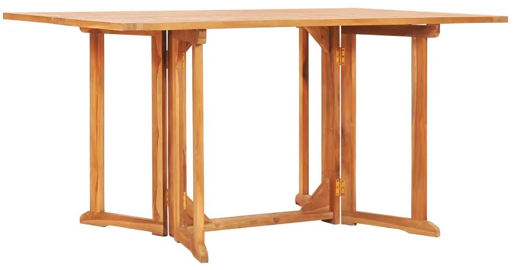 49001 vidaXL Set mobilier de exterior pliabil, 7 piese, lemn masiv de tec