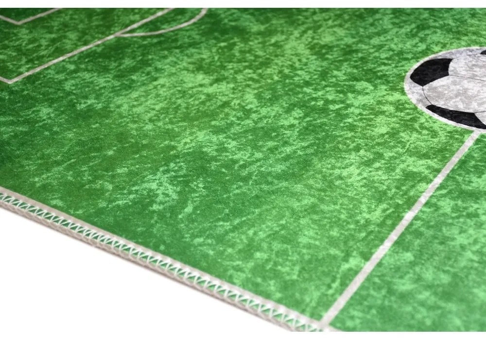Covor de joacă pentru copii verde lavabil 120x180 cm Soccer Time – Vitaus