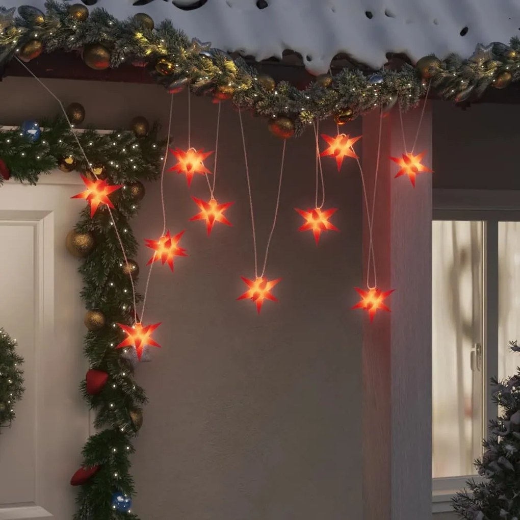 vidaXL Lumină de Crăciun 10 LED-uri roșu 10 cm