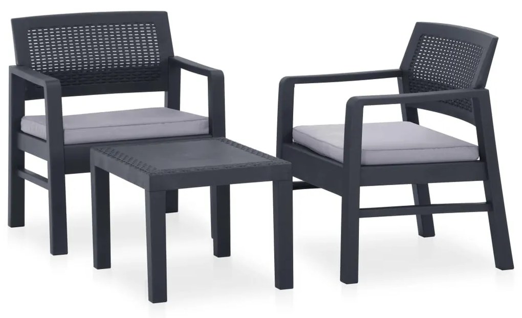 Set mobilier de gradina Culoare negru, OBASI