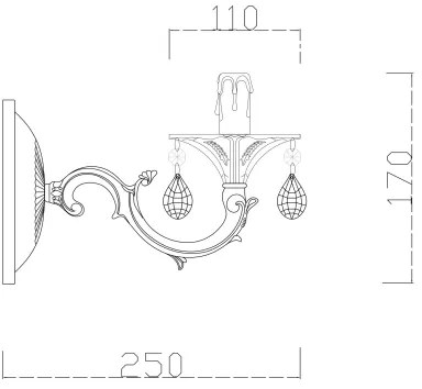 Lampă de perete Brilagi CLASSIC 1xE14/60W/230V crem/patină