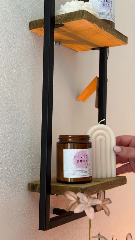 PROMOTIE Polita metalica de perete TANDOR 20x55 cm Calitatea II