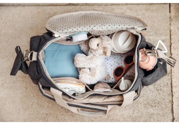 Geantă de înfășat pentru cărucior Beaba SYDNEY gri/bej