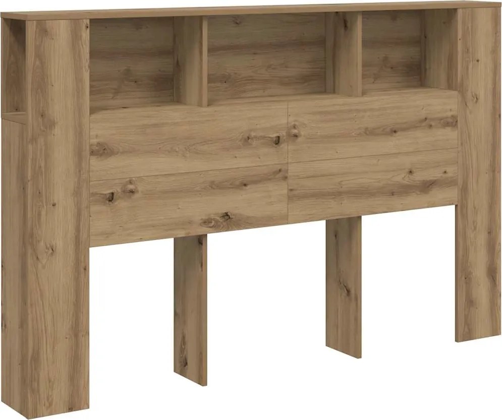 vidaXL Dulap cu tăblie de pat, stejar artizanal, 160x18,5x103,5 cm, lemn stratificat