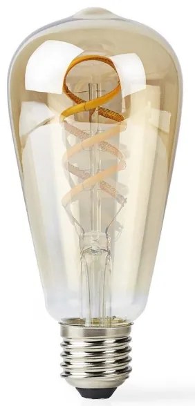 Nedis WIFILRT10ST64 - Bec LED dimmabil ST64 E27/4,9W/230V Wi-Fi 1800-6500K