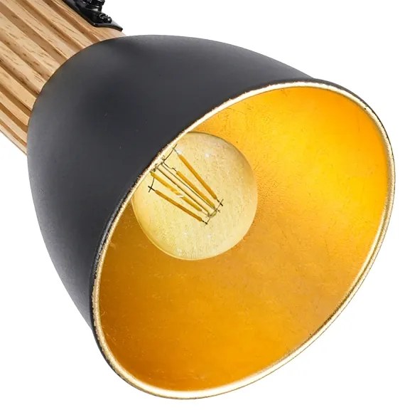 Brilagi - Spot de tavan ODENSE, 3x E14/10W/230V, lemn/negru