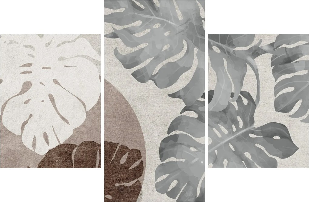 Tablou - Design cu frunze (90x60 cm)