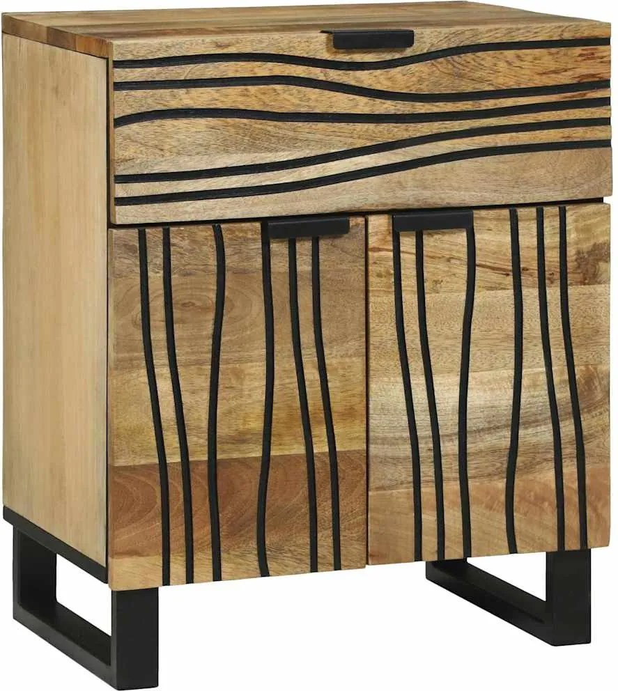 vidaXL Dulap de noapte Maro 50 x 33 x 60 cm Lemn masiv de acacia