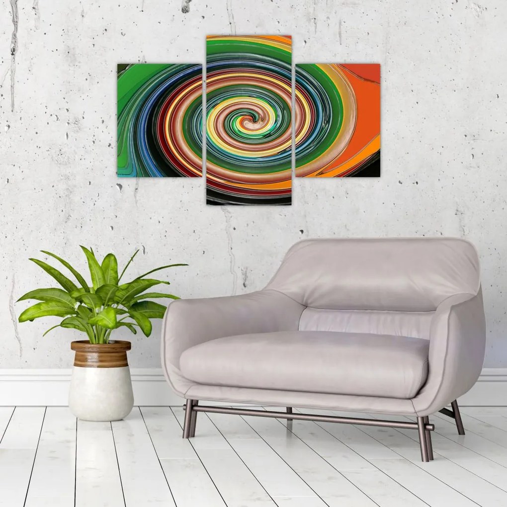 Tablou abstract - spirala colorata (90x60 cm)