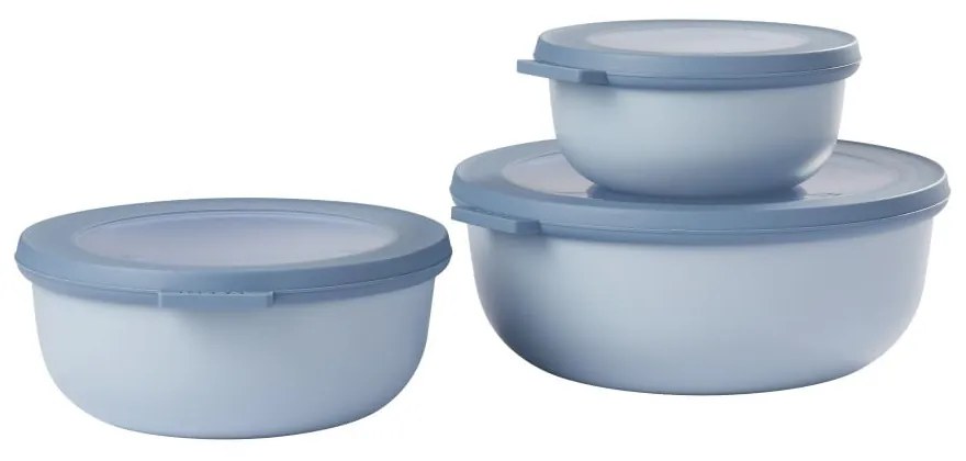 Set 3 cutii pentru gustări Mepal Cirqula, albastru
