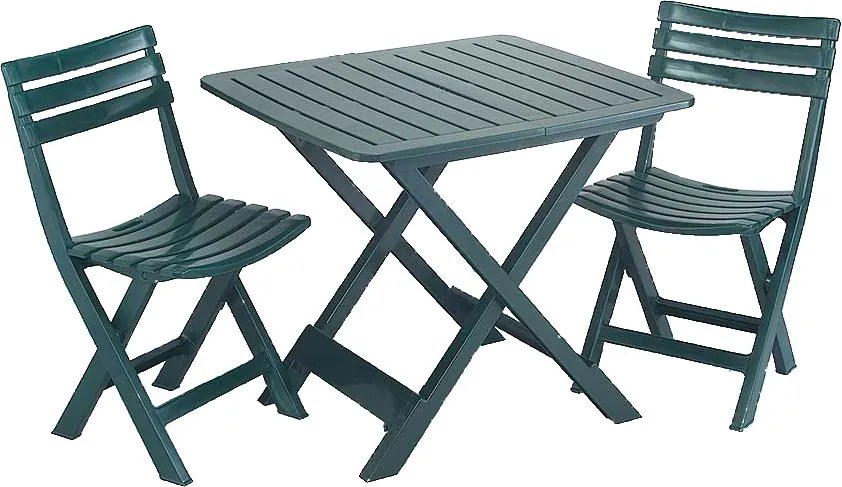 SET MOBILIER GRADINA/TERASA MAYA,2 SCAUNE SI MASA,VERDE
