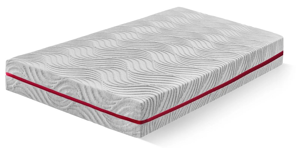Saltea WAVE MULTILAYER, spumă cu memorie, spumă reziliență mare, husă hipoalergenică detașabilă și lavabilă, superortopedică, grosime 20 cm, 90x190