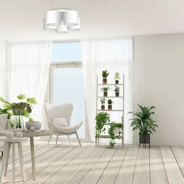 Lustră aplicată ARDEN 5xE27/60W/230V albă