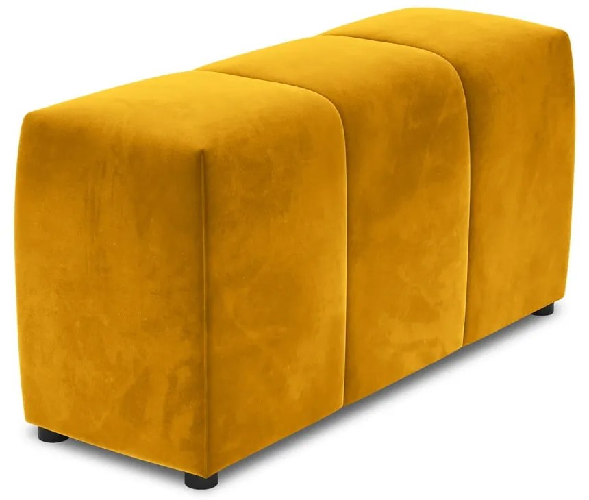 Cotieră pentru canapea modulară galbenă cu tapițerie din catifea Rome Velvet - Cosmopolitan Design