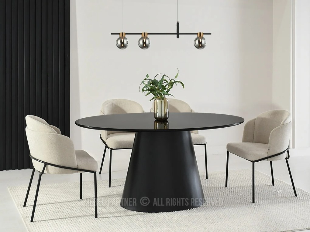 Masă de sufragerie Padro (negru). Promo -24%. 1111766