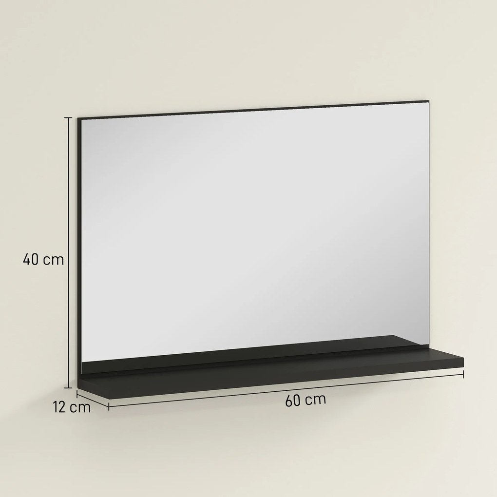 Kleankin Oglindă Baie Modernă 60x40 Alb | Aosom Romania