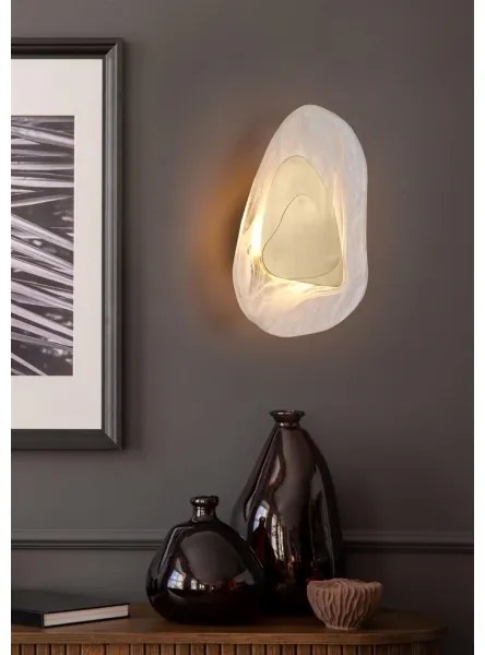 Searchlight 32983PB - Aplica de perete DESTINY LED/8W/230V, alamă