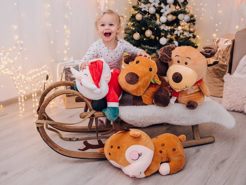 Elan de plus cu patura pentru copii in interior Culoare maro