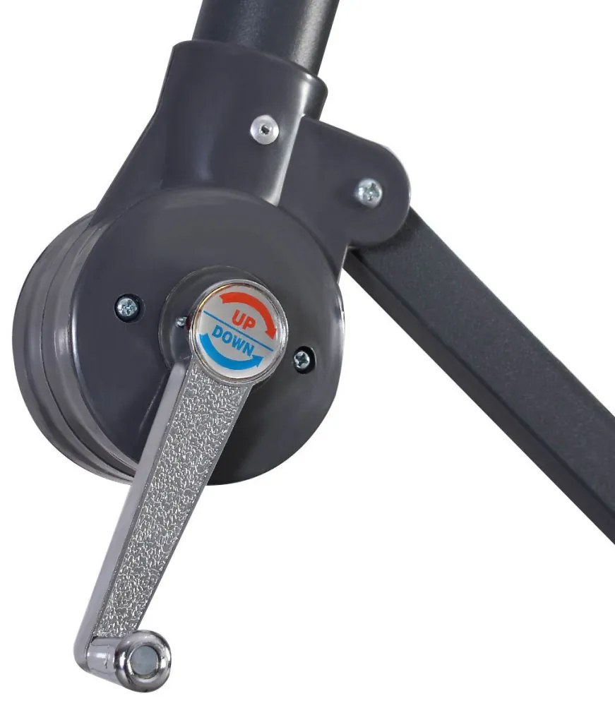 Umbrela de soare suspendata, 2,8 m, gri