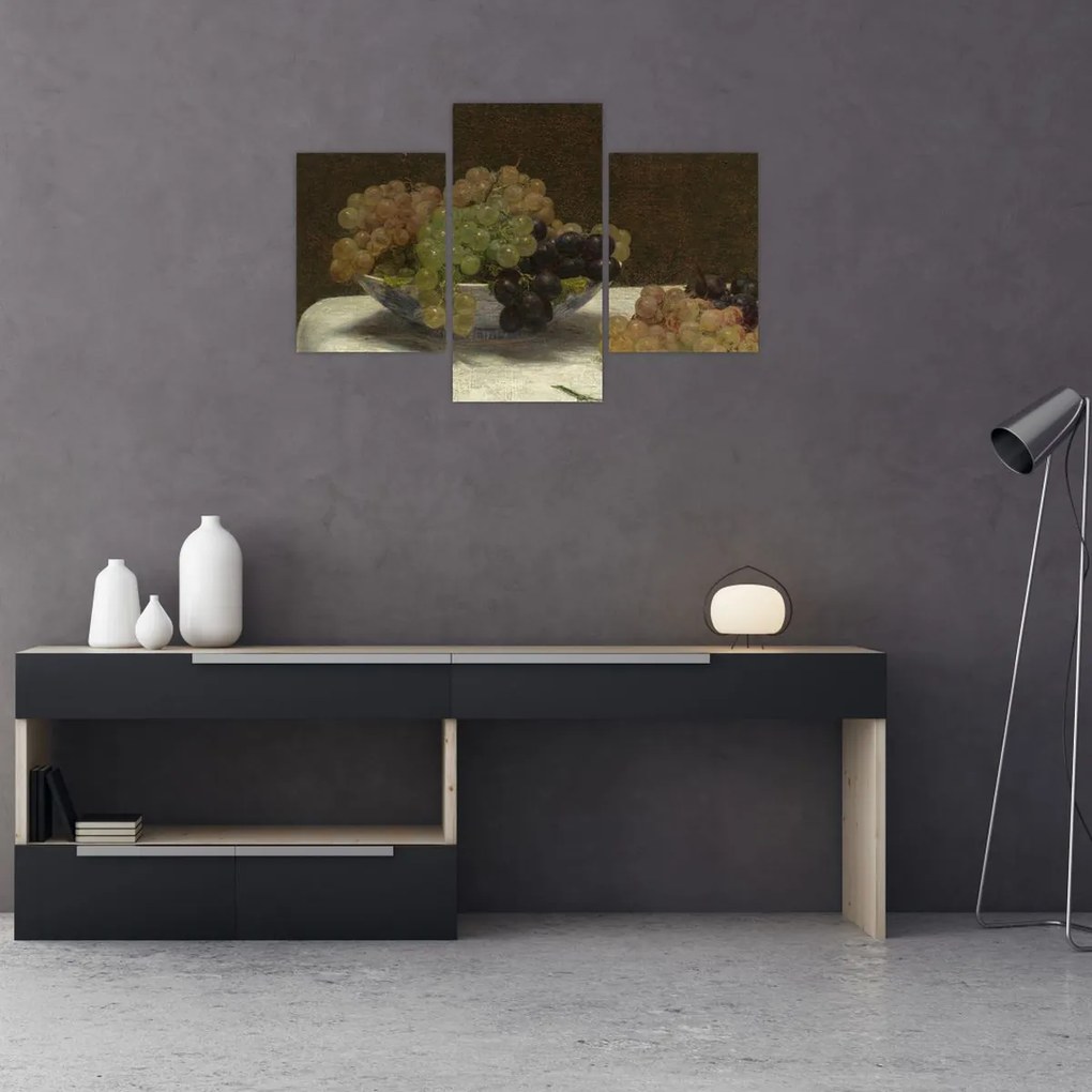 Tablou - Henri Fantin-Latour, Still Life with Grapes and a Carnation, reproducere (90x60 cm)