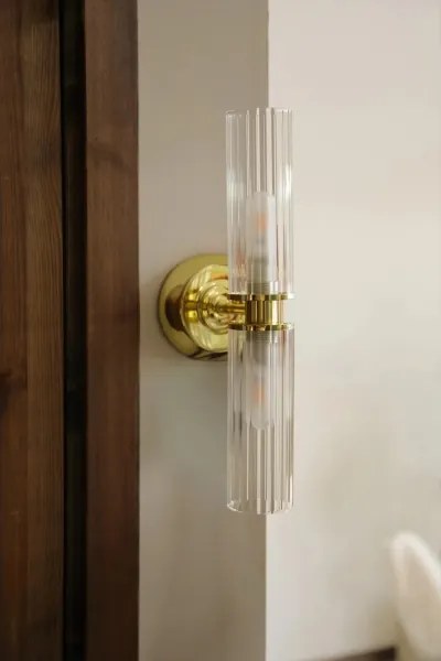 Markslöjd 109236 - Lampă de perete pentru baie RIMINI 2xG9/20W/230V IP44 alamă