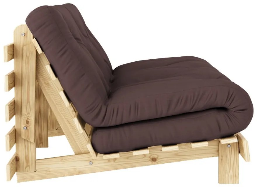 Canapea maro extensibilă 160 cm Roots - Karup Design