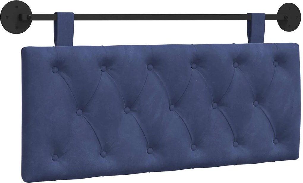 vidaXL Cap de pat suspendat Albastru Poliție 110 x 55 x 7 cm Catifea