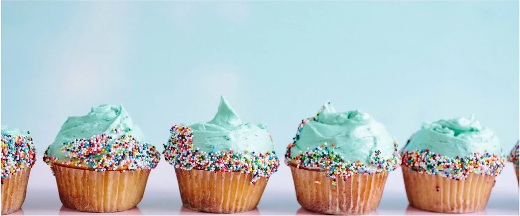 Tablou cu cupcakes (120x50 cm)